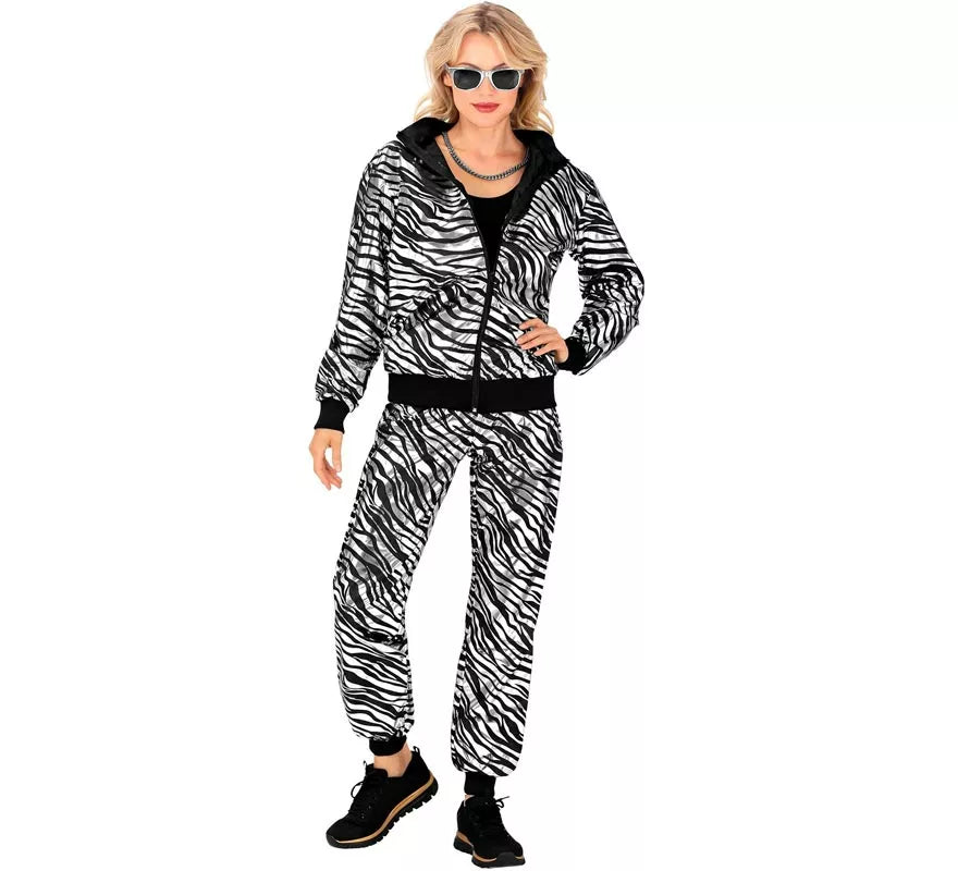 Translation missing: es.Disfraz de Chándal Party Fashion metálico plateado para adulto