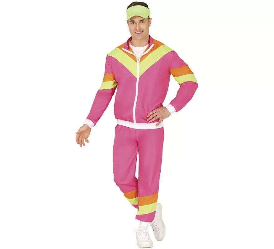 Translation missing: es.Disfraz de Chándal rosa y amarillo neón para hombre