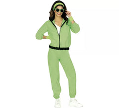Disfraz de Chándal verde neón para mujer