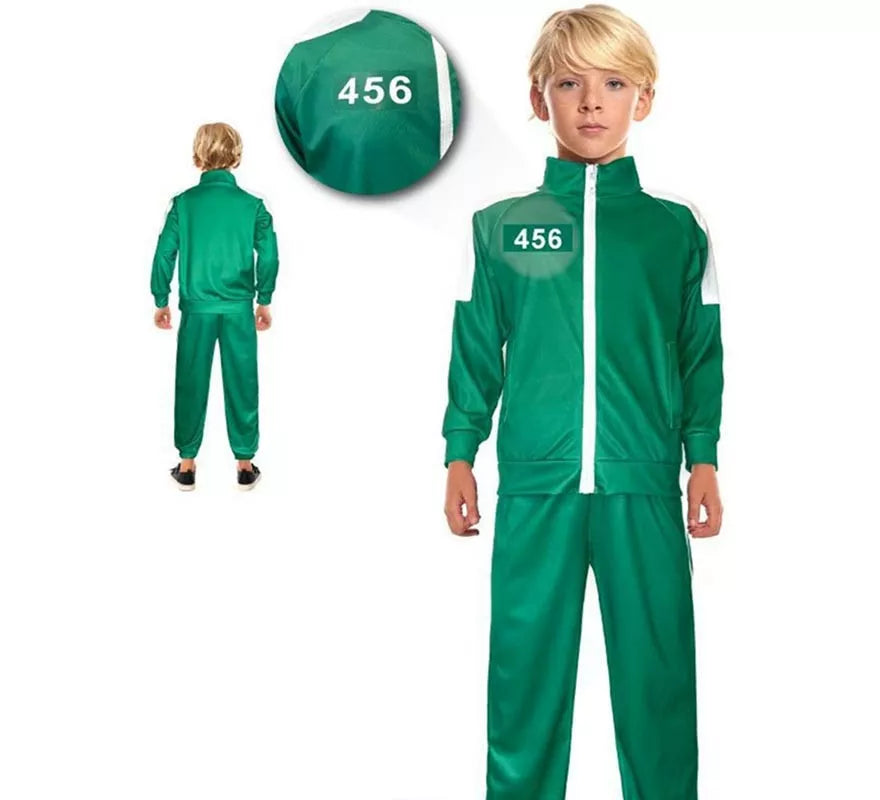 Translation missing: es.Disfraz de Chándal verde personalizable del Juego para niño