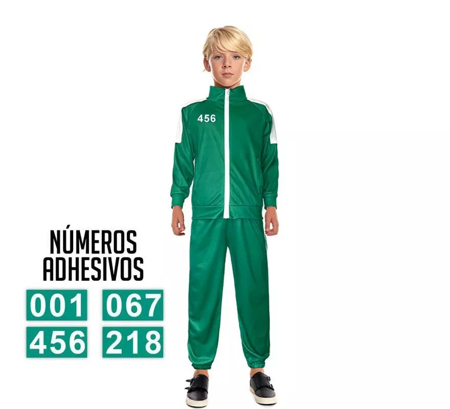 Translation missing: es.Disfraz de Chándal verde personalizable del Juego para niño