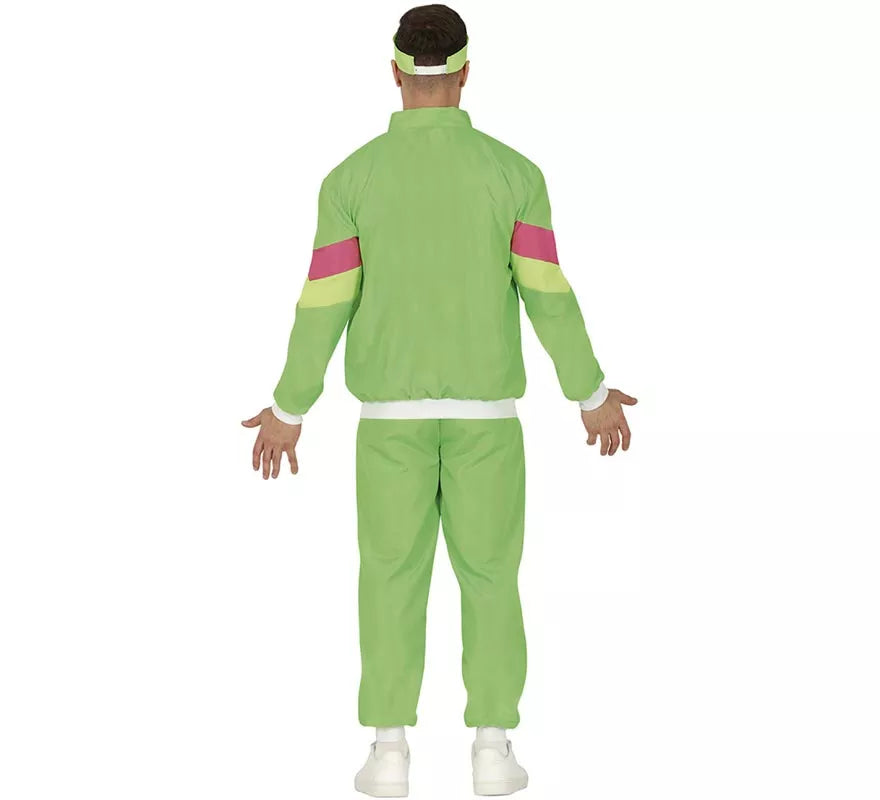 Translation missing: es.Disfraz de Chándal verde y fucsia neón para hombre