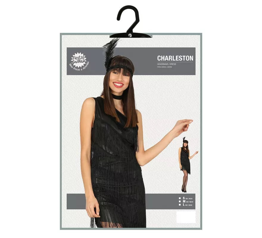 Translation missing: es.Disfraz de Charlestón Negro para mujer