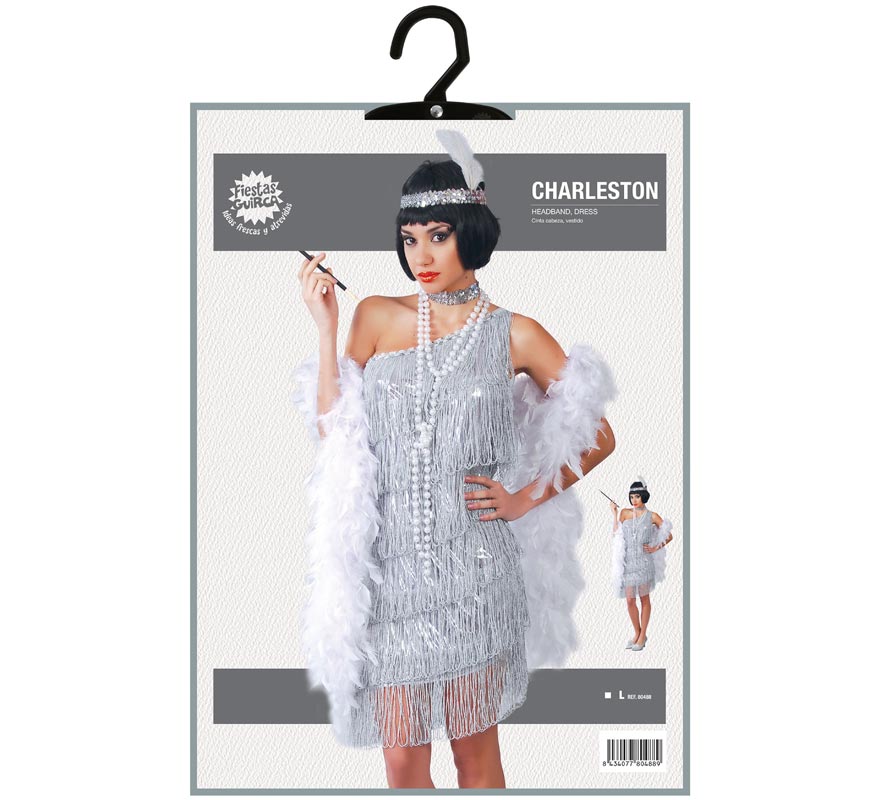 Translation missing: es.Disfraz de Charlestón plata para mujer