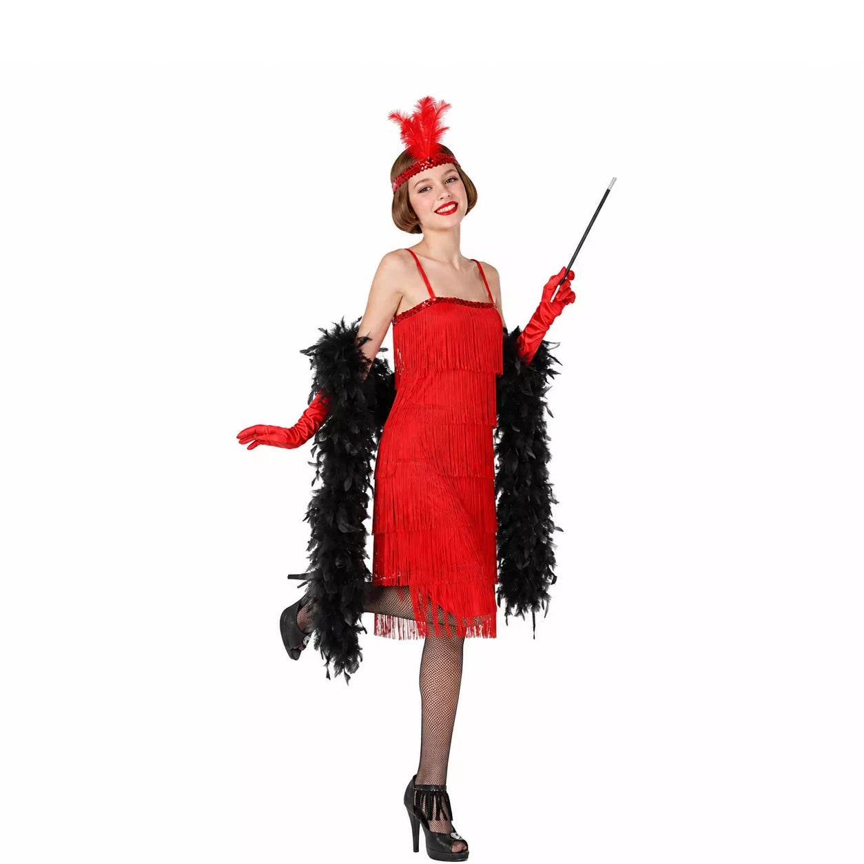 Translation missing: es.Disfraz de Charleston Rojo para mujer