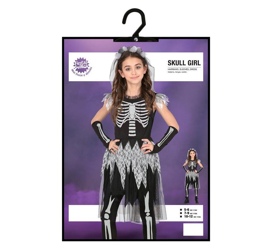 Translation missing: es.Disfraz de Chica Calavera para niña