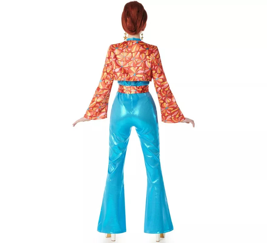 Translation missing: es.Disfraz de Chica Disco azul Años 70 para mujer