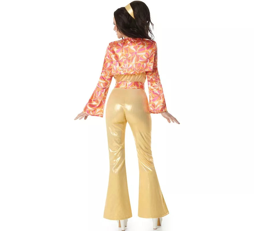 Translation missing: es.Disfraz de Chica Disco dorado Años 70 para mujer