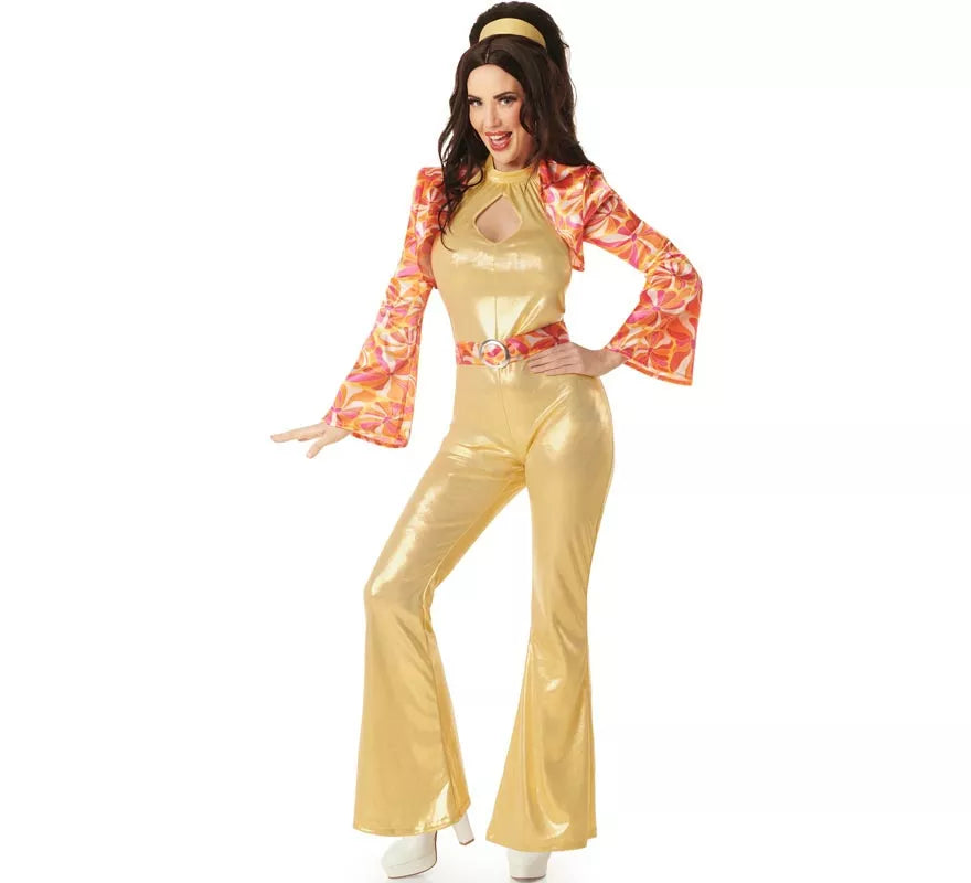Translation missing: es.Disfraz de Chica Disco dorado Años 70 para mujer