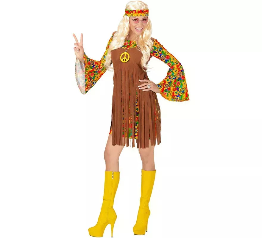 Translation missing: es.Disfraz de Chica Hippie flecos largos para mujer
