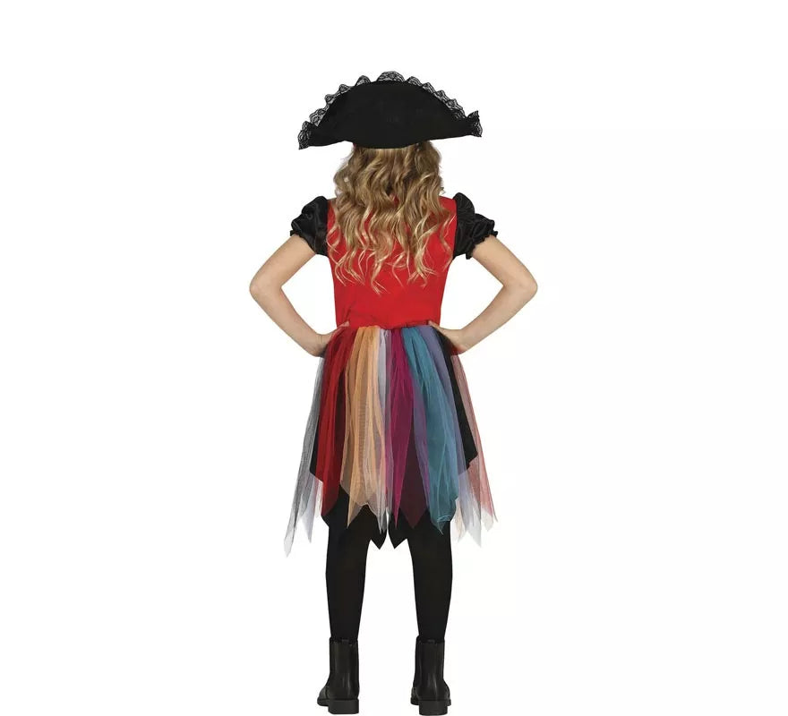 Translation missing: es.Disfraz de Chica Pirata Multicolor para niña