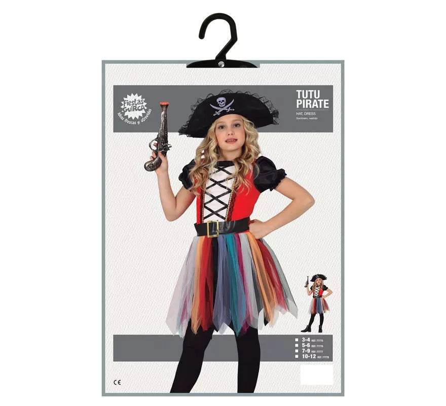 Disfraz de Chica Pirata Multicolor para niña
