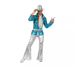 Disfraz de Chico Disco azul para hombre