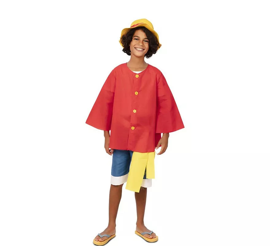Translation missing: es.Disfraz de Chico Elástico rojo con pañuelo para niño