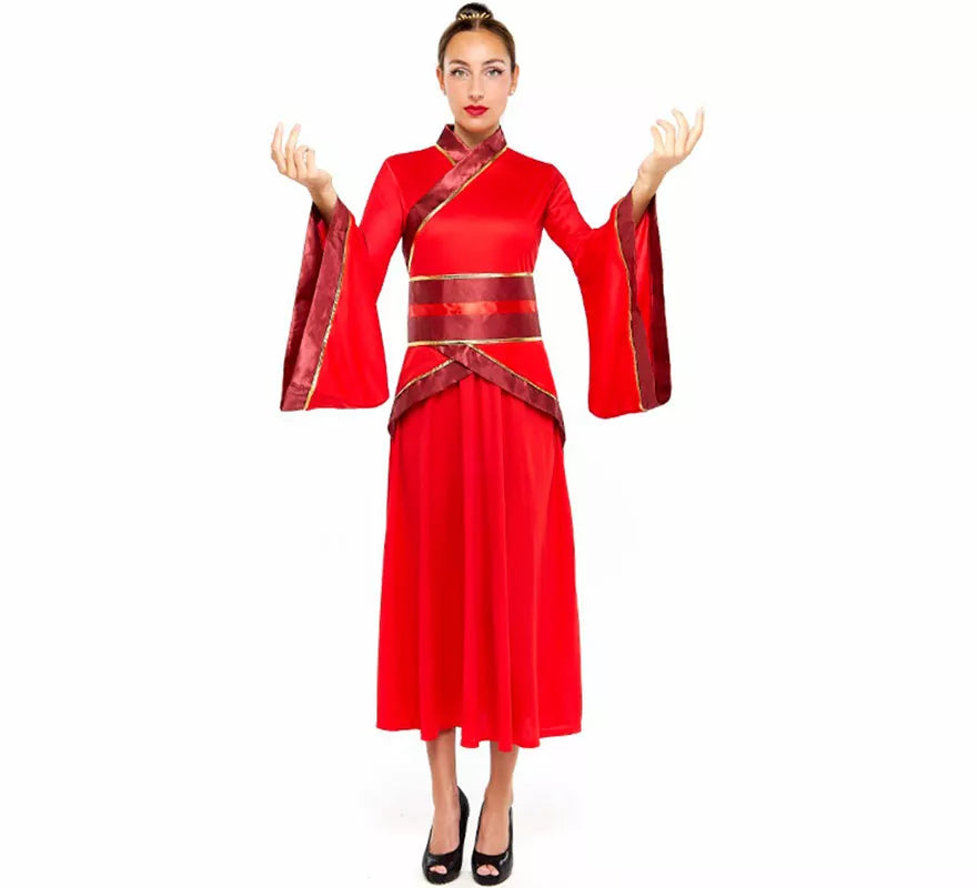 Translation missing: es.Disfraz de China Hanfu rojo para mujer