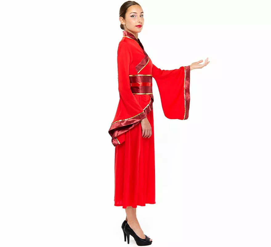 Translation missing: es.Disfraz de China Hanfu rojo para mujer