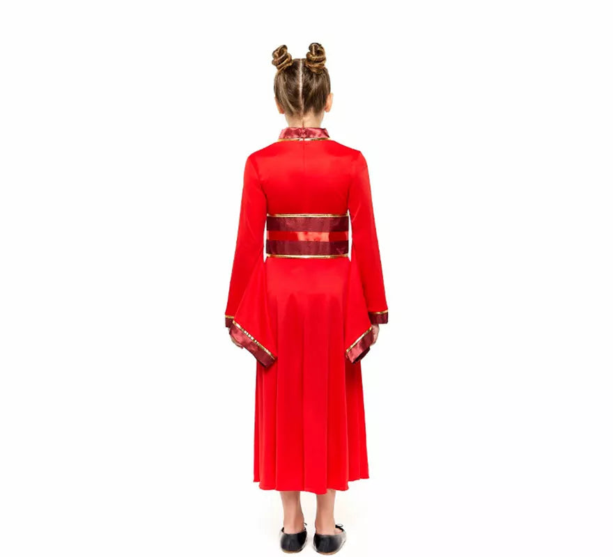 Translation missing: es.Disfraz de China Hanfu rojo para niña
