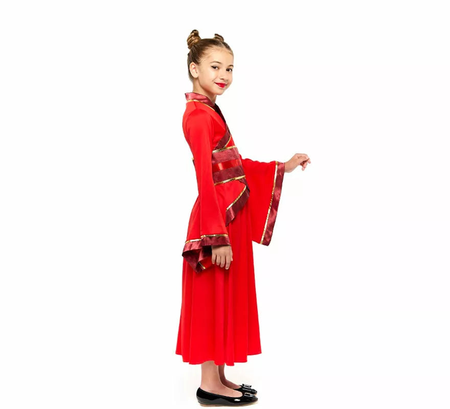 Translation missing: es.Disfraz de China Hanfu rojo para niña