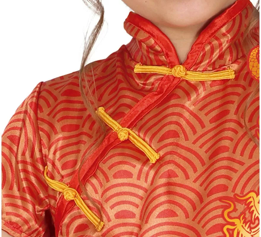 Disfraz de China naranja para niña