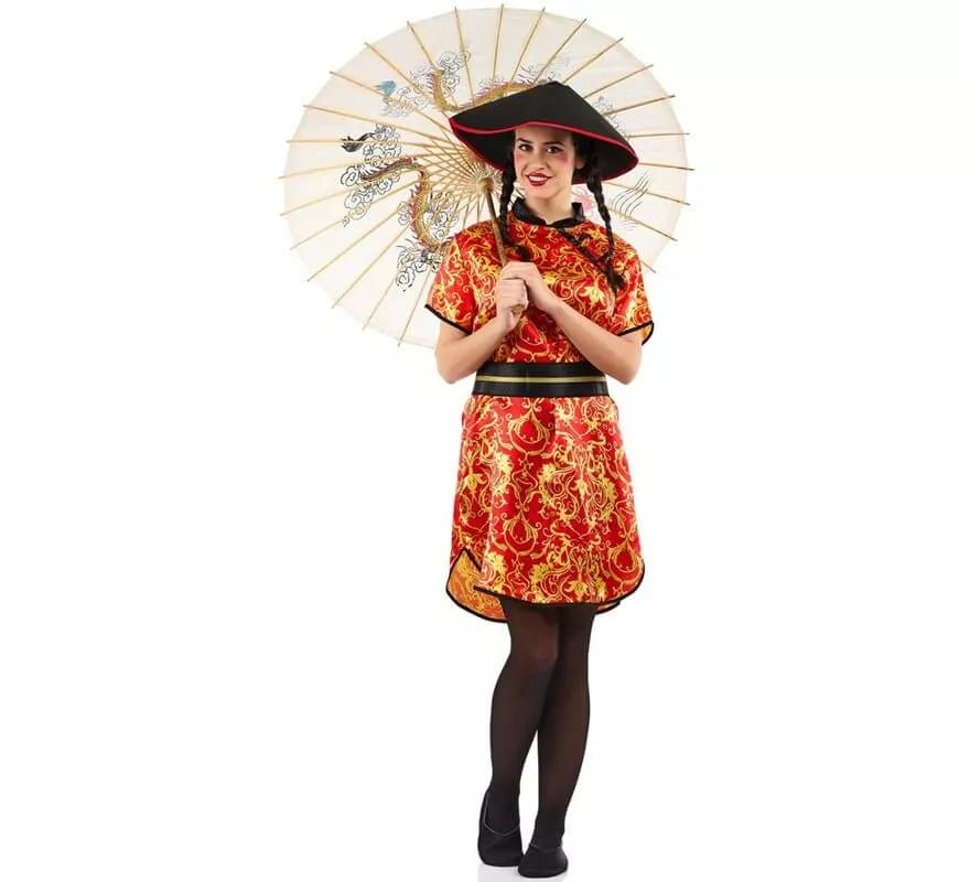 Translation missing: es.Disfraz de China Roja con Estampado para mujer