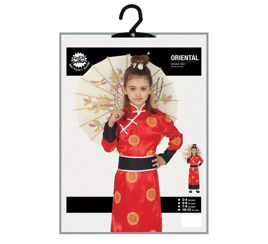 Translation missing: es.Disfraz de China Rojo y Negro para niña