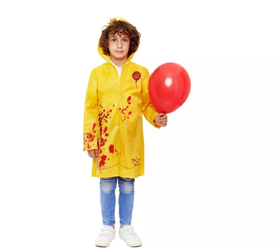 Translation missing: es.Disfraz de Chubasquero amarillo sangriento para niño