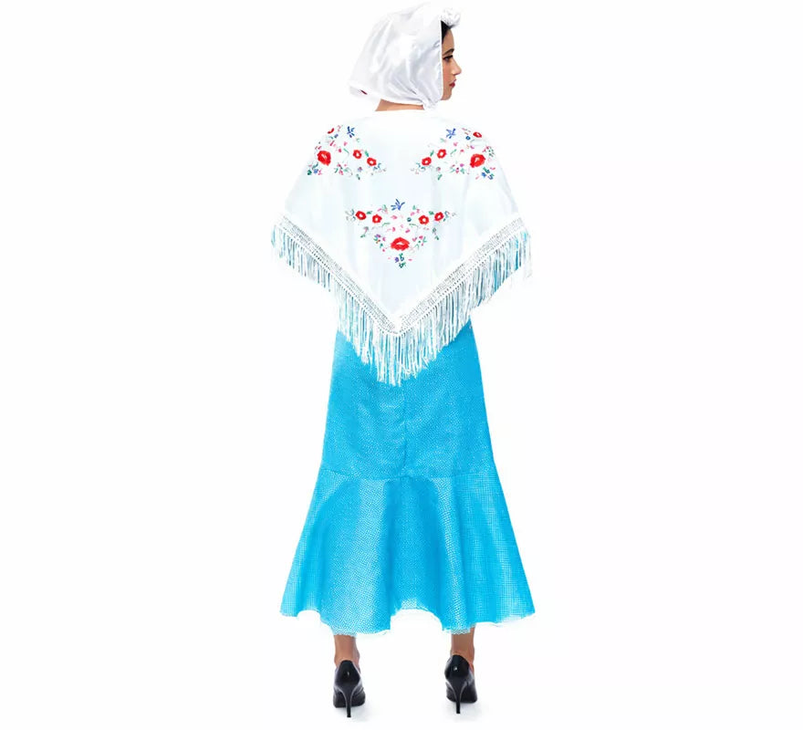 Disfraz de Chulapa azul para mujer