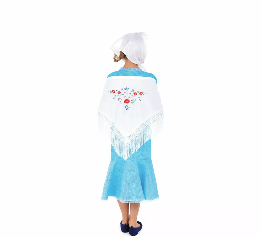 Disfraz de Chulapa azul para niña