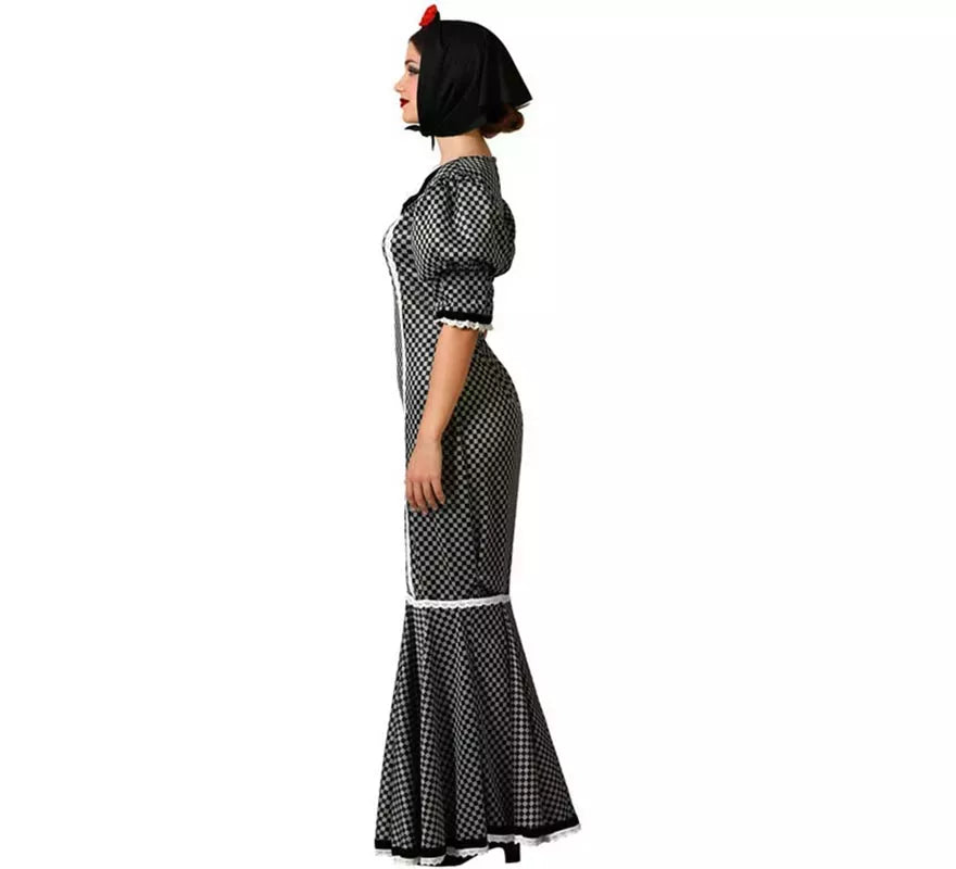 Translation missing: es.Disfraz de Chulapa o Madrileña negro para mujer