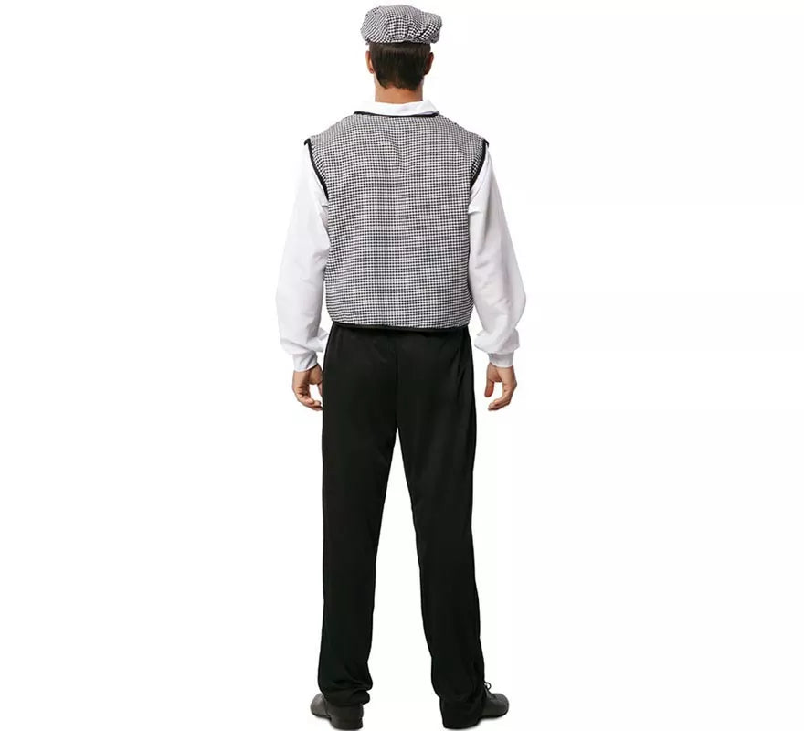 Translation missing: es.Disfraz de Chulapo Madrileño gris con gorro para hombre