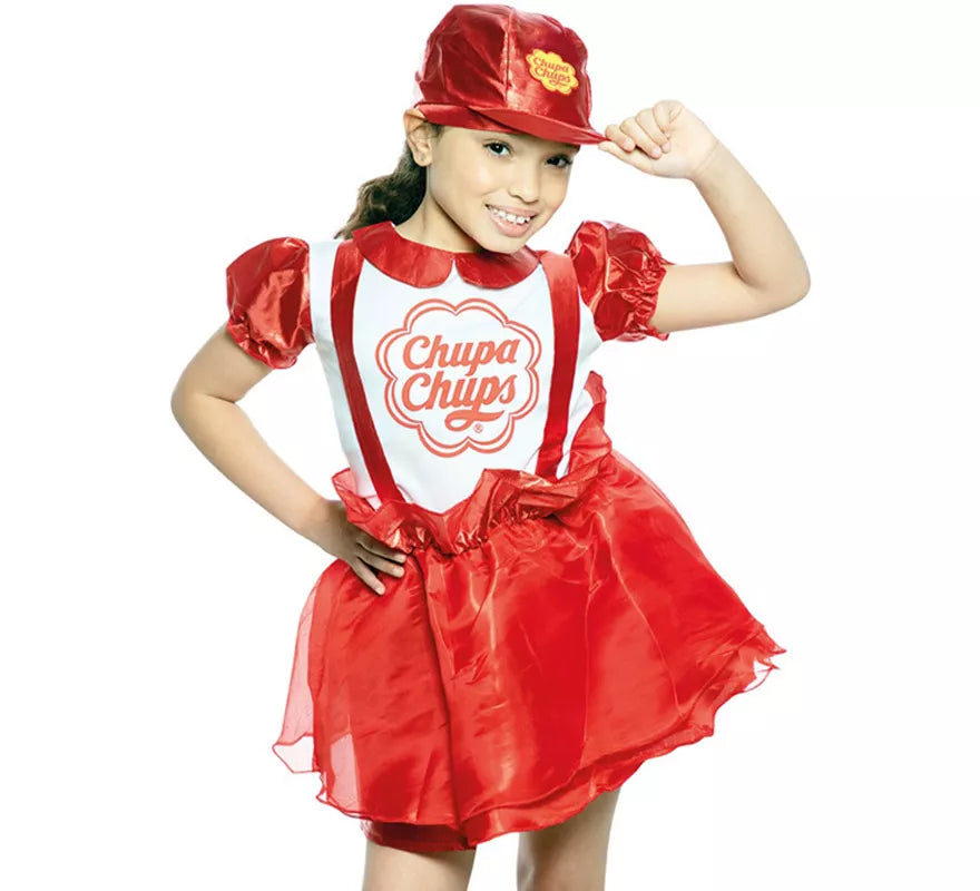 Translation missing: es.Disfraz de Chupa Chups Lollipop Rojo para niña