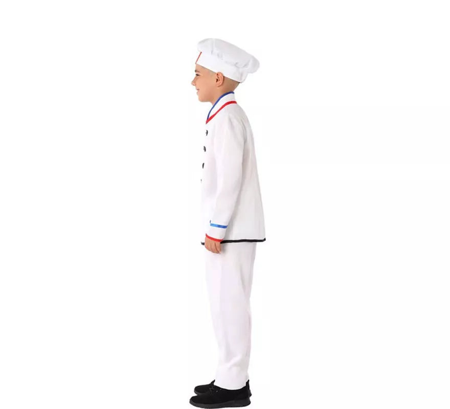 Translation missing: es.Disfraz de Cocinero Blanco con gorro para niño