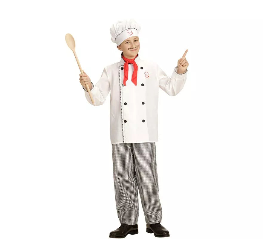 Translation missing: es.Disfraz de Chef Cocinero blanco para niños