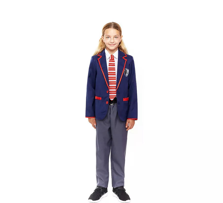 Translation missing: es.Disfraz de Colegial Moderno Azul para niño