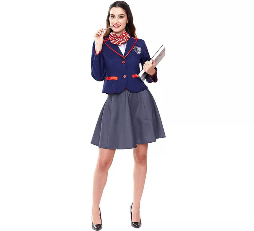 Translation missing: es.Disfraz de Colegiala Moderno Azul para mujer