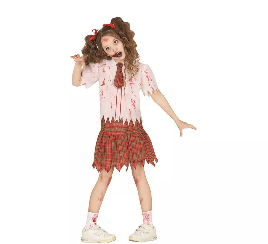 Translation missing: es.Disfraz de Colegiala Zombie para niña