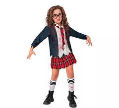 Disfraz de Colegiala Zombie para niña