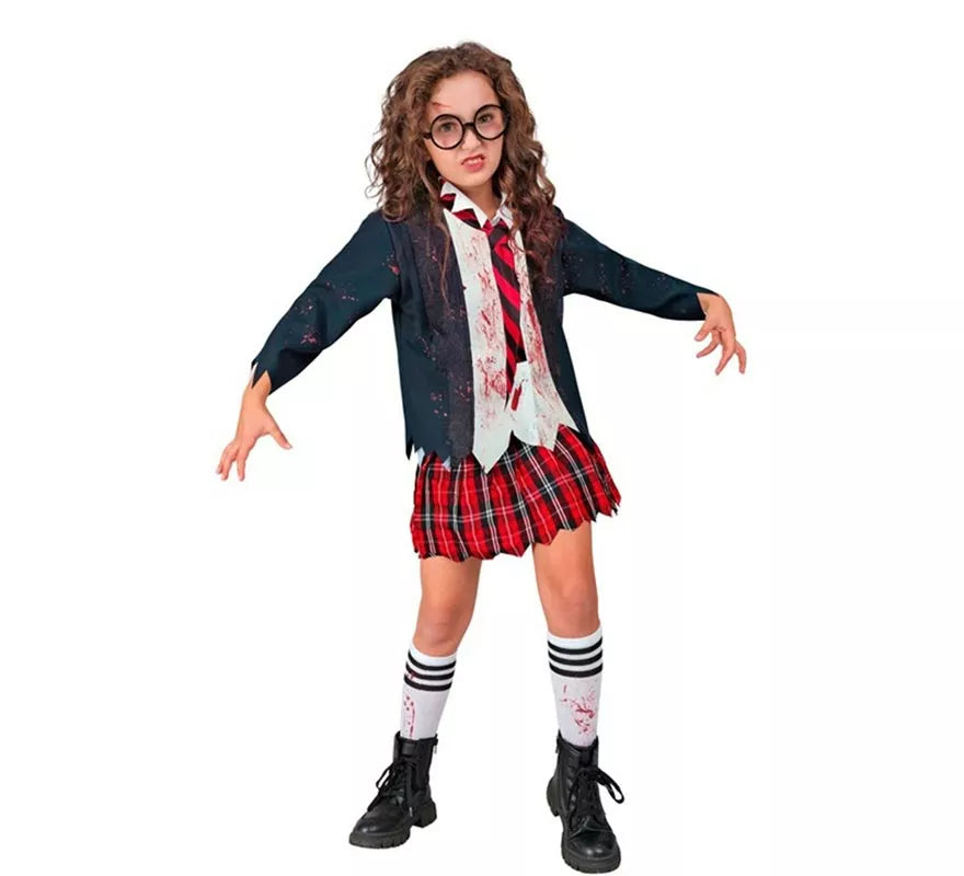 Translation missing: es.Disfraz de Colegiala Zombie para niña