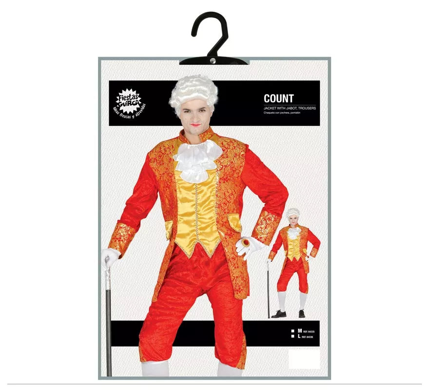 Translation missing: es.Disfraz de Conde rojo para hombre