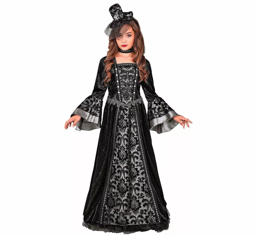 Disfraz de Condesa Vampiresa Oscura para niña