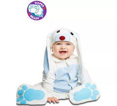 Disfraz de Conejito Blanco y Azul para bebé
