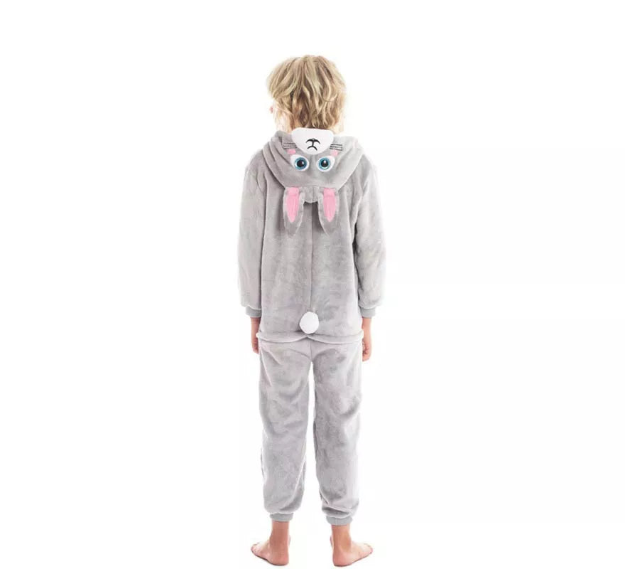 Disfraz de Conejo gris y blanco para niños