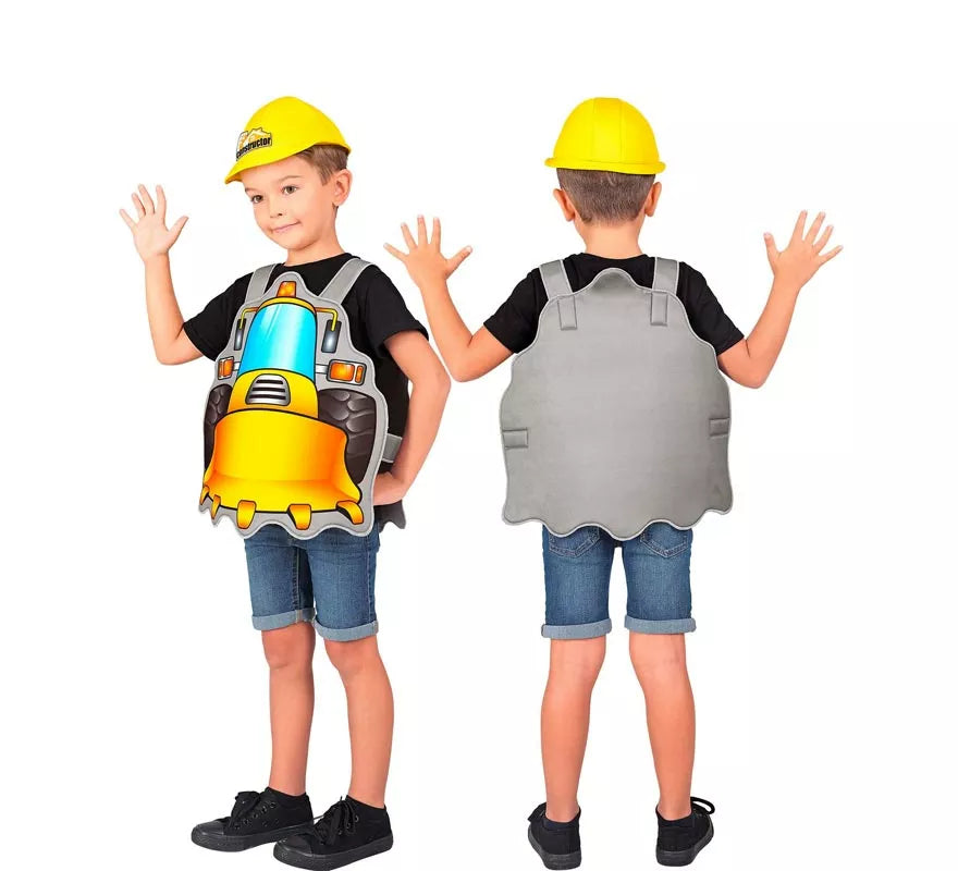 Translation missing: es.Disfraz de Constructor amarillo con gorro para niños