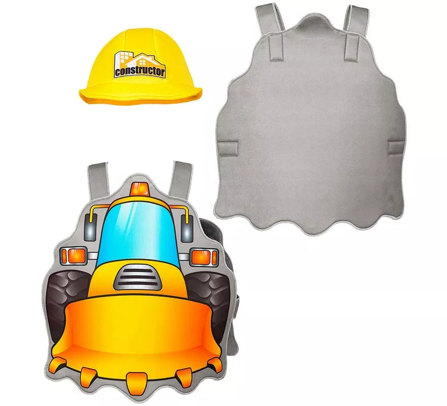 Translation missing: es.Disfraz de Constructor amarillo con gorro para niños