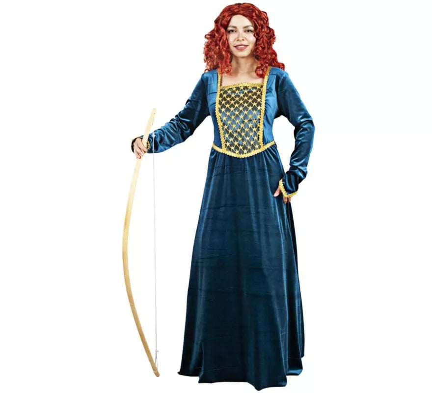 Translation missing: es.Disfraz de Cortesana Medieval azul elegante para mujer