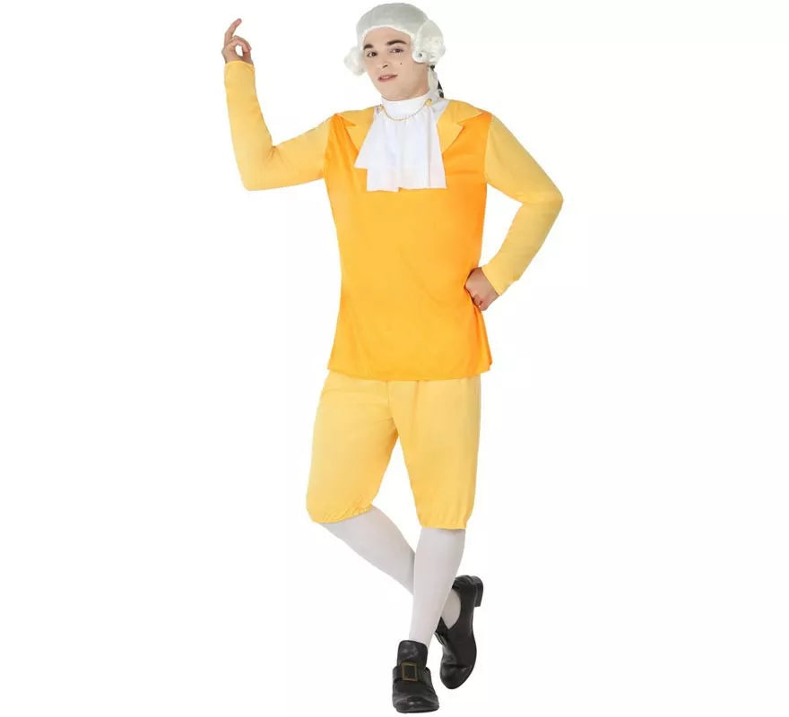 Translation missing: es.Disfraz de Cortesano amarillo para hombre