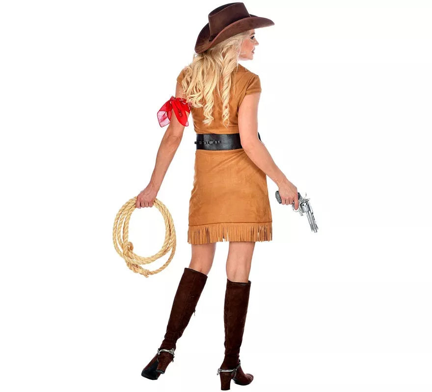 Translation missing: es.Disfraz de Cowgirl marrón para mujer