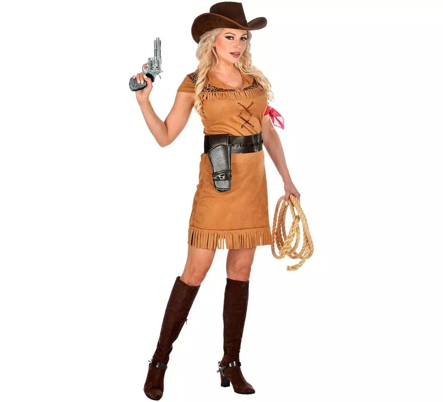 Translation missing: es.Disfraz de Cowgirl marrón para mujer