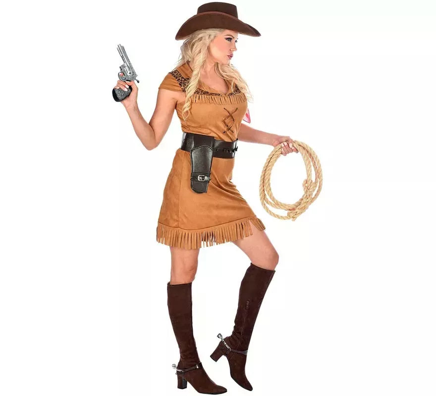Translation missing: es.Disfraz de Cowgirl marrón para mujer