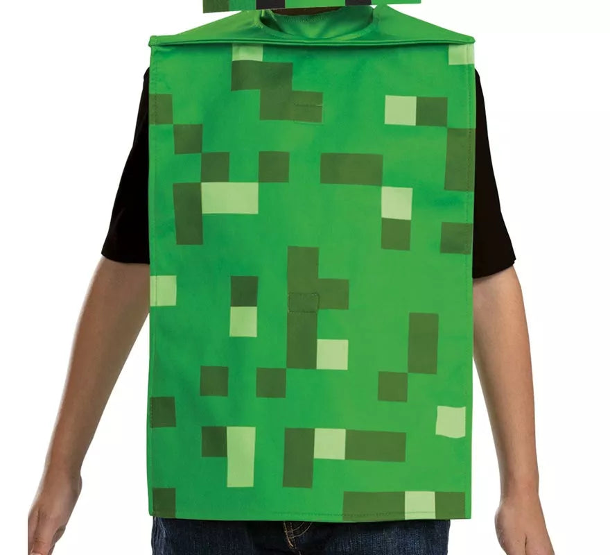 Translation missing: es.Disfraz de Creeper Minecraft con máscara para niño